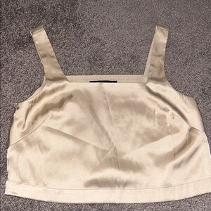 Abercrombie & Fitch Cream Satin Top